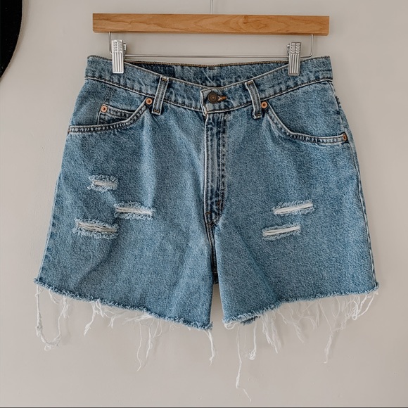 Levi's Pants - LEVI'S | Vintage 950 Raw Hem Distressed Shorts